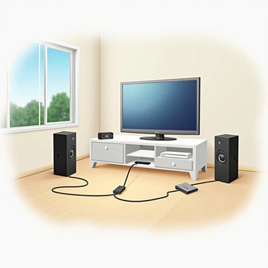cómo conectar altavoces al televisor con HDMI