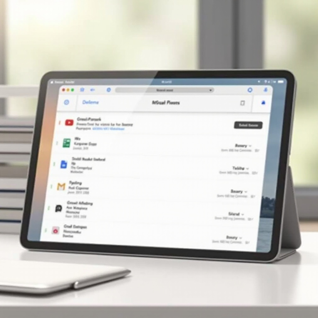как удалить папки Gmail на iPad